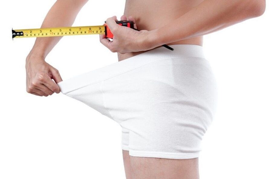 拡大運動前のペニス測定